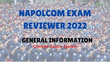Napolcom Reviewer 2022lGeneral Information lCriminal justice System