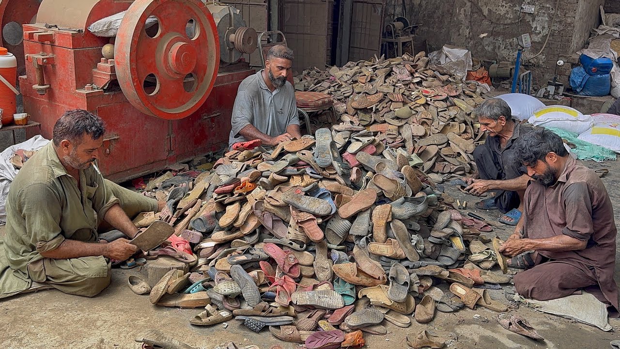 Recycling Process of Waste Shoes into New Footwear | incredible Recycling Transformation 
