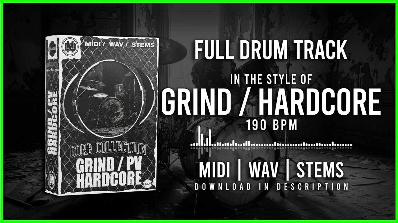 DRUM TRACK IN THE STYLE OF GRIND / HARDCORE 190bpm