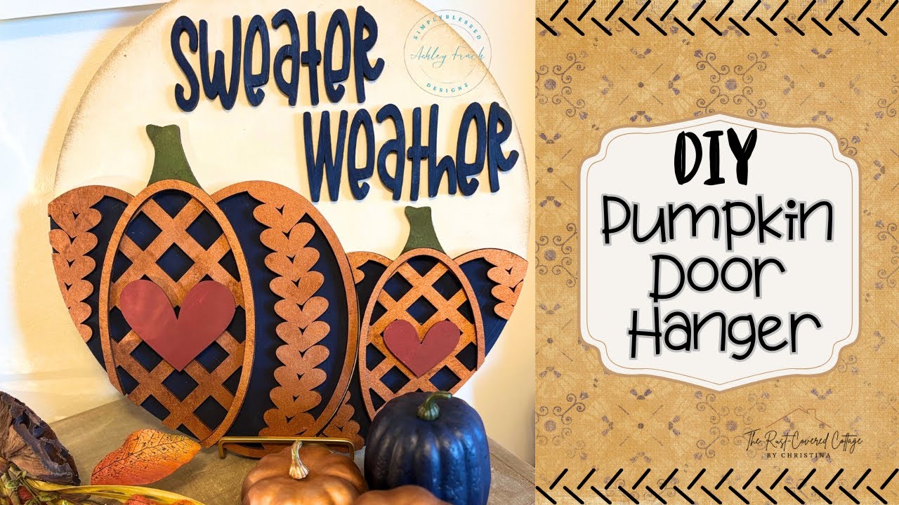 Fall Pumpkin Door Hanger | Easy DIY Wood Sign Project