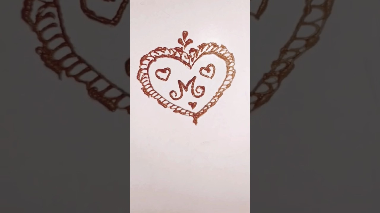 " M " letter mehndi design ♥️🥰 