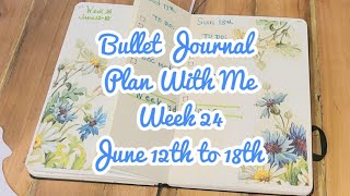 Bullet Journal Plan With Me/ Week 24/  June 12th to 18th