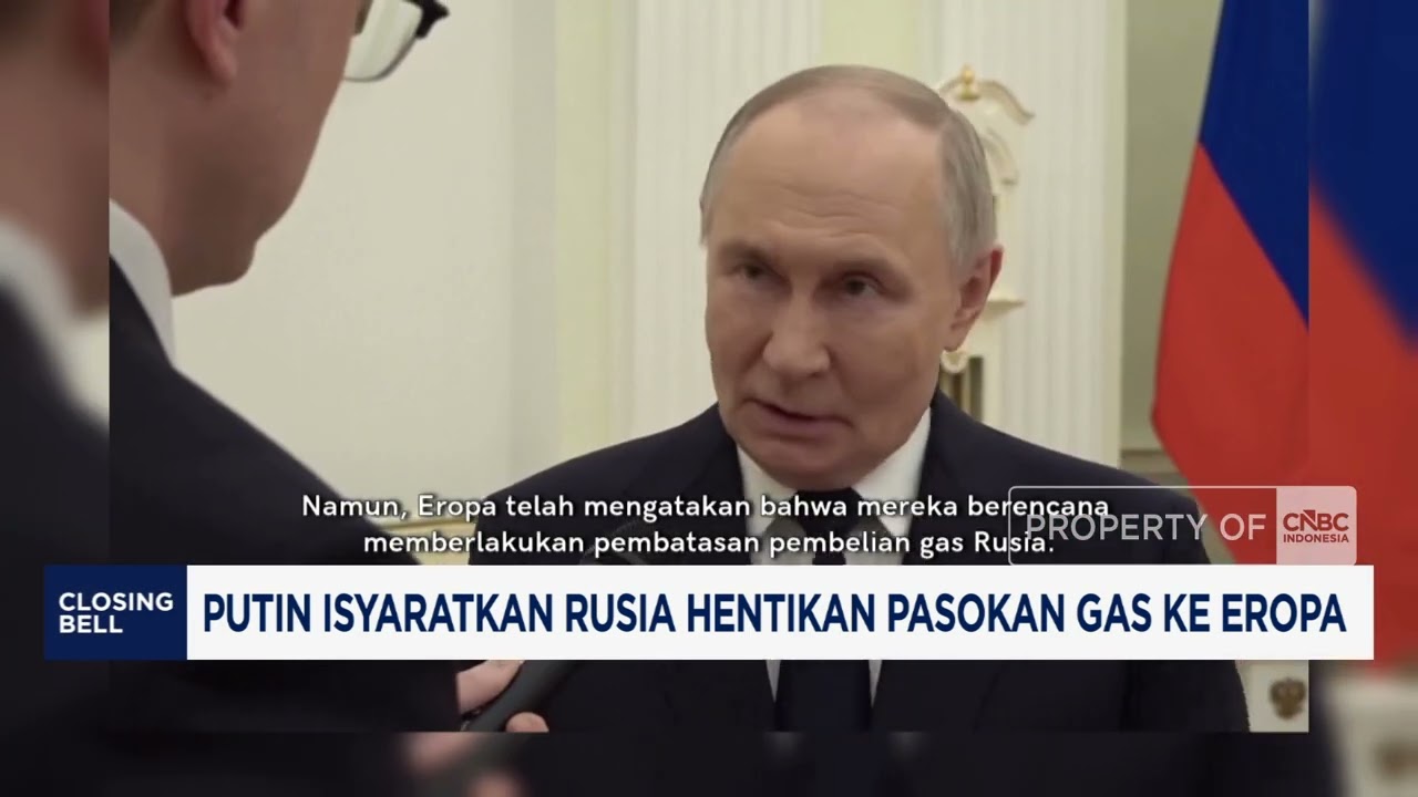Putin Isyaratkan Rusia Hentikan Pasokan Gas ke Eropa