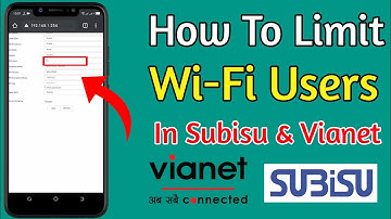 How To Limit Wifi Users In Subisu & Vianet | How To Limit Wifi Connected Devices