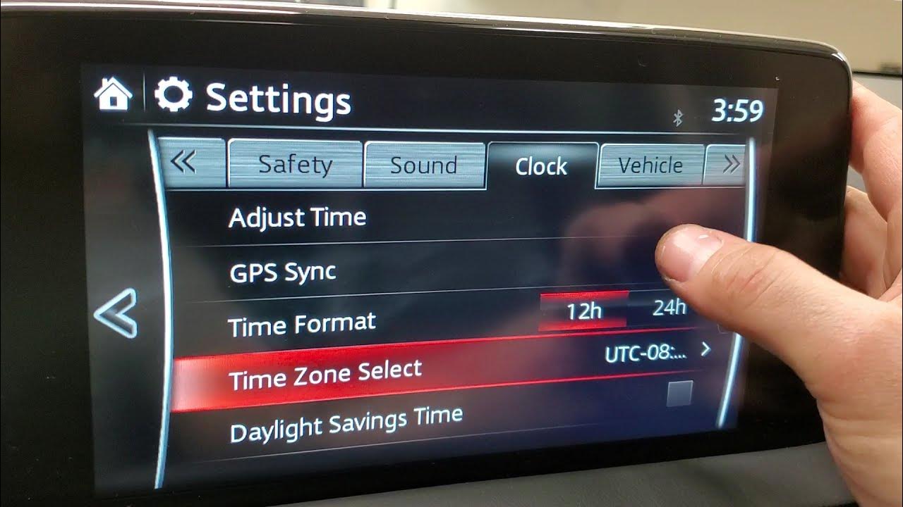 2016 2017 2018 2019 2020 2021 Mazda CX-9 - How To Adjust Time on the