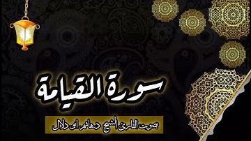 سورة القيامة بصوت القارئ الشيخ د.هاشم ابو دلال ✨