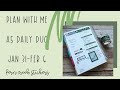 Planning with washi tape | A5 Daily Duo Plan with Me | Jan 31-Feb 6