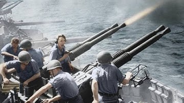 Duitse matrozen spotten met Amerikaanse torpedobootjagers – totdat ze 1200 granaten per minuut af...