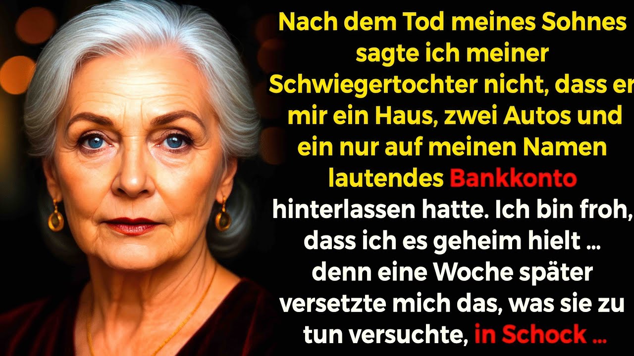 Nach dem Tod meines Sohnes verschwieg ich meiner Schwiegertochter Haus, zwei Autos und …