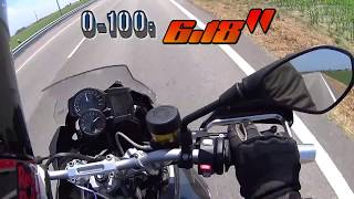 2015 BMW F 700 GS 0-200 acceleration & top speed