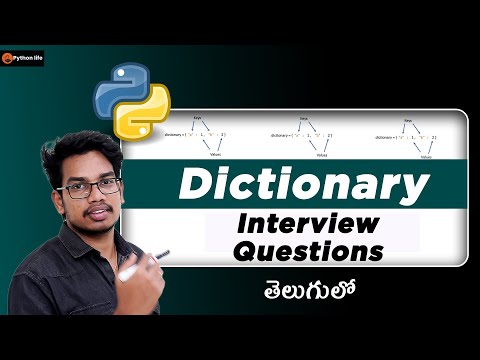 Dictionary Interview Operations in Python | Python in Telugu | Dictionary in Telugu