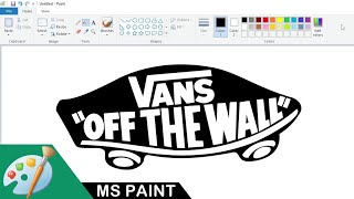 How to draw the VANS 'OFF THE WALL' logo using MS Paint | Drawing Tutorial