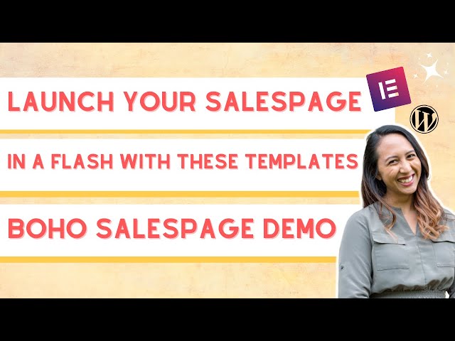 Launch Your Salespage in a Flash: Boho Salespage Template  (LIVE DEMO)