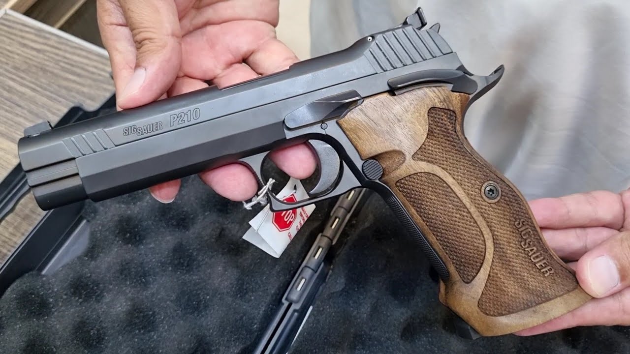 SIG SAUER P210 TARGET 9MM PISTOL REVIEW AND UNBOXING THE BEST SPORTS