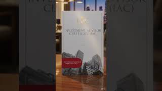Investment Advisor Certificate for Investment Banking #investment #investmentmanagement #finance