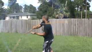 Smoke Screen Attack Three Section Staff.