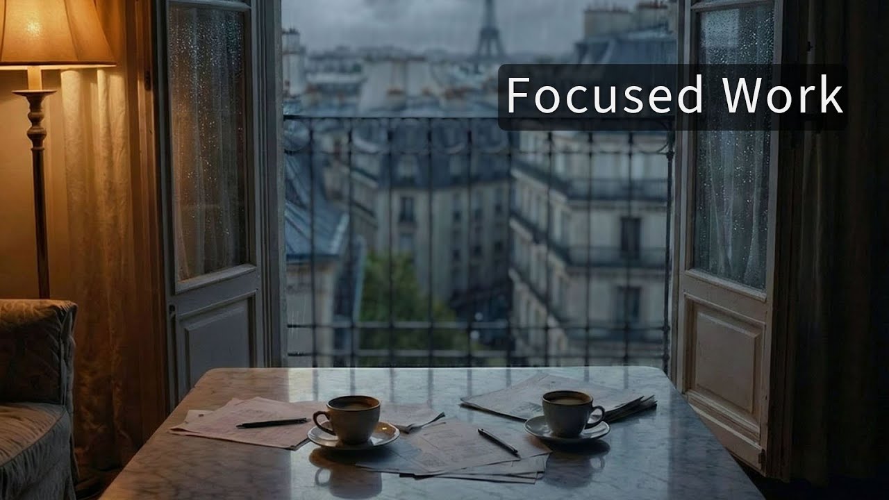 Soft Mug ☕ Quiet Rainy Cafe Jazz | Night Atmosphere for Calm Work