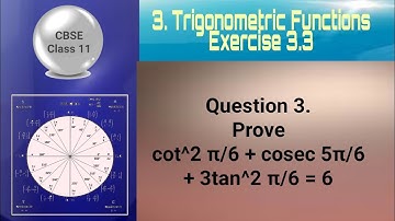 cot^2 π/6 + cosec 5π/6 + 3tan^2 π/6 = 6