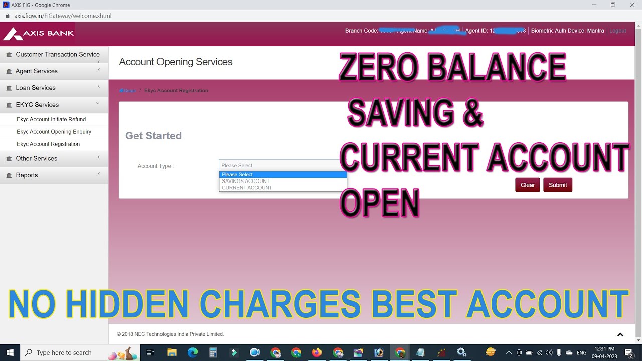 Axis Bank Zero Balance Saving & Current Account Opening Axis Bank M eaccount kaise khole 0