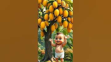 Cute baby planted a mango tree 🥭 #cute #baby #ai #aivideo