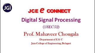 Digital Signal Processing 18EC52