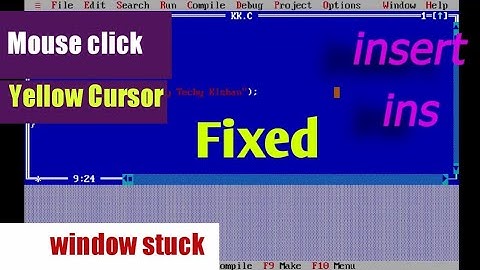 Problems & Solutions with Turbo C++ | Mouse Click Fixed
