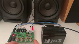 Tda8946 Amplifier B Test Using 12V Battery Power Supply & Reveal The Chip Inside