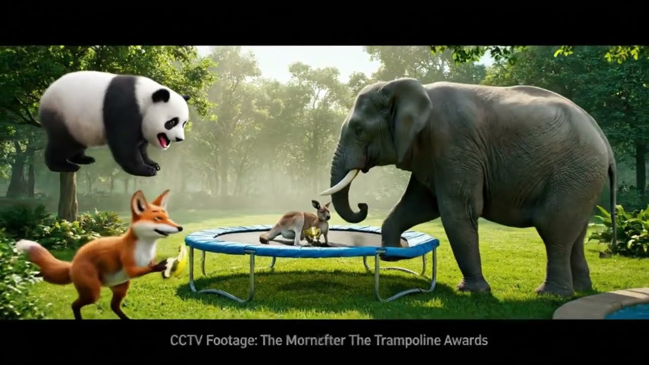 Backyard Animals Go Wild on Trampoline | Hidden Camera Funny Pet Compilation 🐇