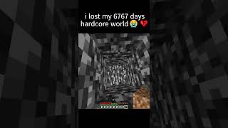 Minecraft Hardcore World Moment💀