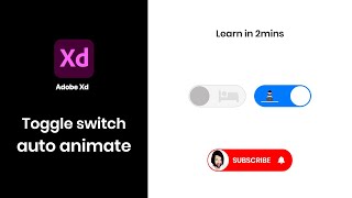 Adobe Xd Tutorial - Custom toggle switch animation #UIUX #UXdesign #adobexd #trending #shorts