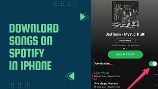 How to download songs from Spotify on iPhone? | Save songs Offline in Spotify | iPhone and iOS screenshot 1