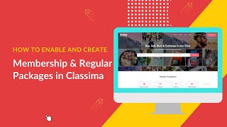 How to Enable Membership and Create Membership Packages in Classima | Classima