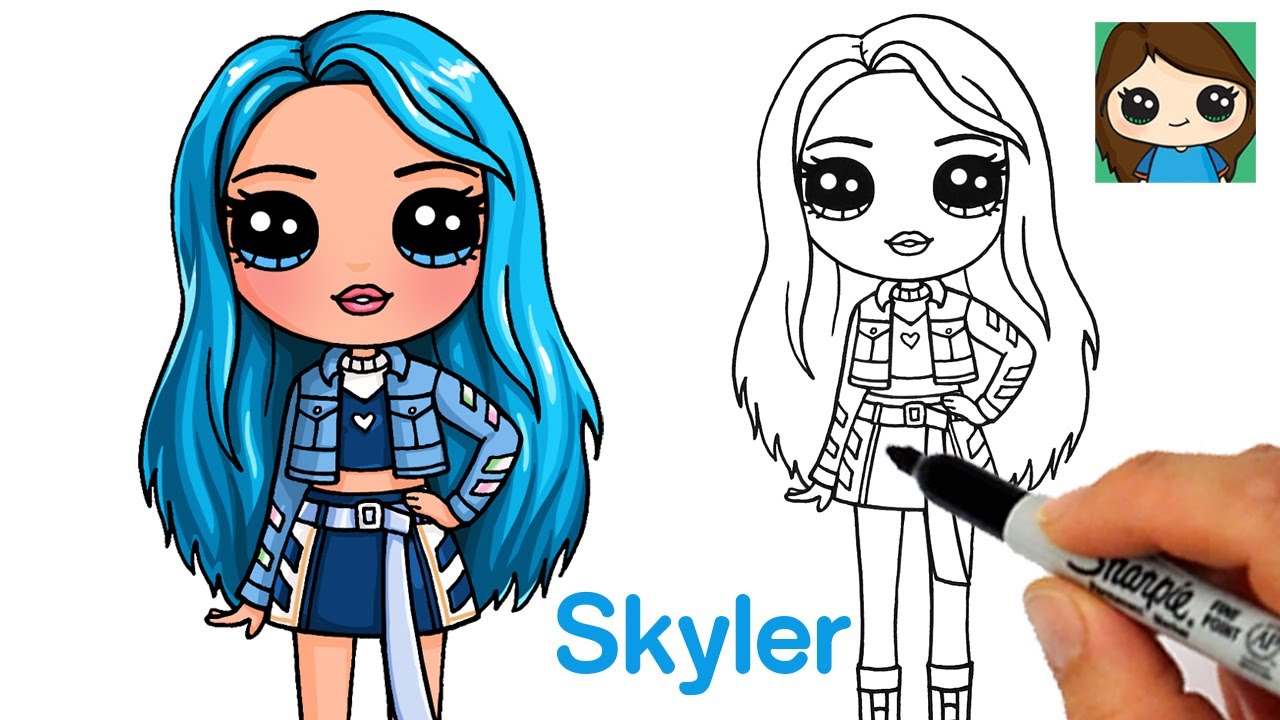 How to Draw a Rainbow High Fashion Doll ???? Skyler - YouTube