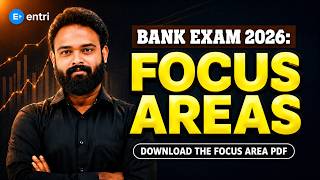 How to Crack Bank Exam 2026 ⁉️ Important Focus Areas അറിയാം‼️Entri Banking
