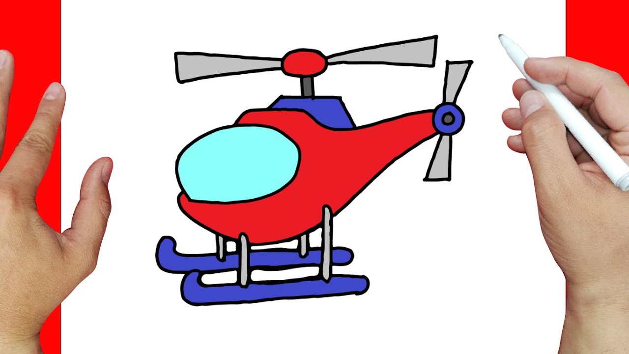 como dibujar un helicoptero Dibujos fáciles YouTube
