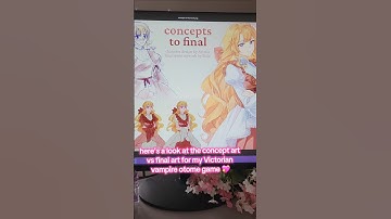 concept art vs final art for my Victorian vampire #otomegame 🦇💕 #otome #visualnovel #datingsim