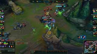 League of Legends HIghlights 1v2 double low hp zed combo wombo