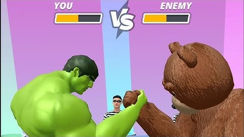 Hulk in Muscle Rush: Walkthrough, muscleRush smash running game, MAX LEVEL gameplay,|Android,iOs