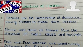 Election voting write an essay on Importance of Election in English.An importance of voting Election