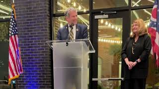 Connie Schultz and Sherrod Brown accept the Ohio Citizen Action Metzenbaum Award