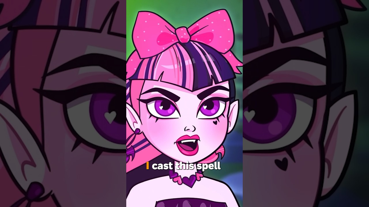 Draculaura casts a spell to stop a giant earworm! 