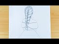 How to draw a Girl beautiful bride hair || Easy pencil drawing || Simple drawing || girl hairstyle