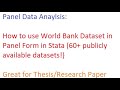 Stata Tutorial: Panel Data Formatting with the 