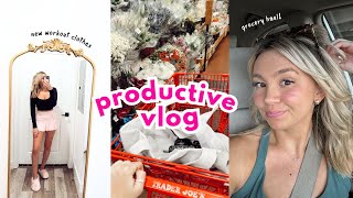 PRODUCTIVE VLOG: grocery shopping, HUGE try-on haul, + more