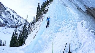 Ice Climbing a 350ft Frozen Waterfall (Louise Falls)