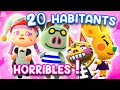 Mes pires habitants animal crossing new horizons acnh