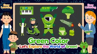 Learn the Color Green! 🌿 Fun English Learning for Kindergarten Kids