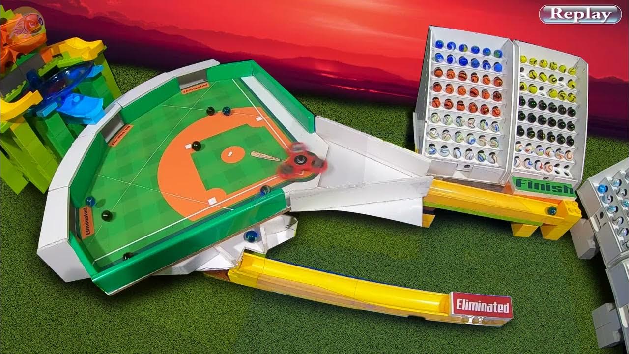 Baseball with marbles Match with 16 Countryballs by Fubeca's Marble Runs YouTube