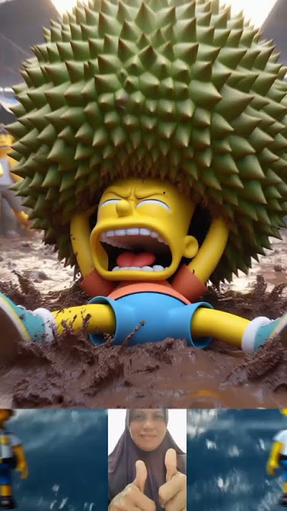 The Simpson family gets crushed by durian at the market #simpsons #simpson