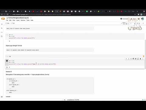 Conditional Statement pada Python 2 - Dasar Pemrograman IFUNPAS